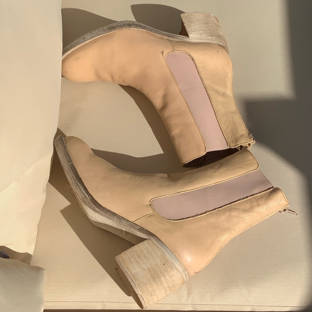 Free People Tan Ankle Booties